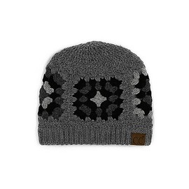 ScarvesMe Women Winter Soft Multicolor Geometric Pattern Crochet Beanie Hat