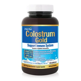 Herba Bovine Colostrum Supplements 500mg - 120 Capsules | 30% IgG | Rich in Lactoferrin and Immunoglobulins | Premium Grade Colostrum Capsules | Immune System Support