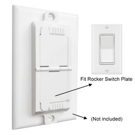 Rocker Switch Plate Cover Guard, ILIVABLE Child Proof Light Switch Guard Protects Your Lights or Circuits from being Accidentally Turned On or Off by Children and Adults (2 Pack White)