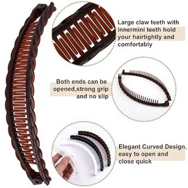 4Pcs Banana Hair Clips Set,Vintage Clincher Combs Claws Hair Clips,Banana Clips for Long Hair Women Girls (4 Pcs)