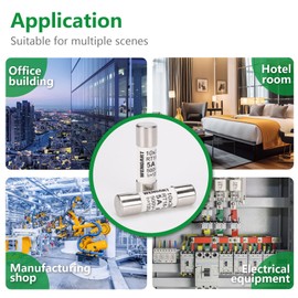 Wengart AC Cylinder Fuse Insert RT18-32 (RO15) Pack of 10 10x38mm AC 500V 120kA Strong Switching Capacity Can Protect Circuit Reliably (5A)