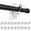 18-Pack Adhesive Curtain Rod Brackets, No Hole, No Drilling, No