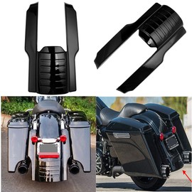 HIYOYO Motorcycle Vivid Black 9" Rear Fender Extension Stretched Kit Filler for Harley Touring Road King Street Glide 1996-2008
