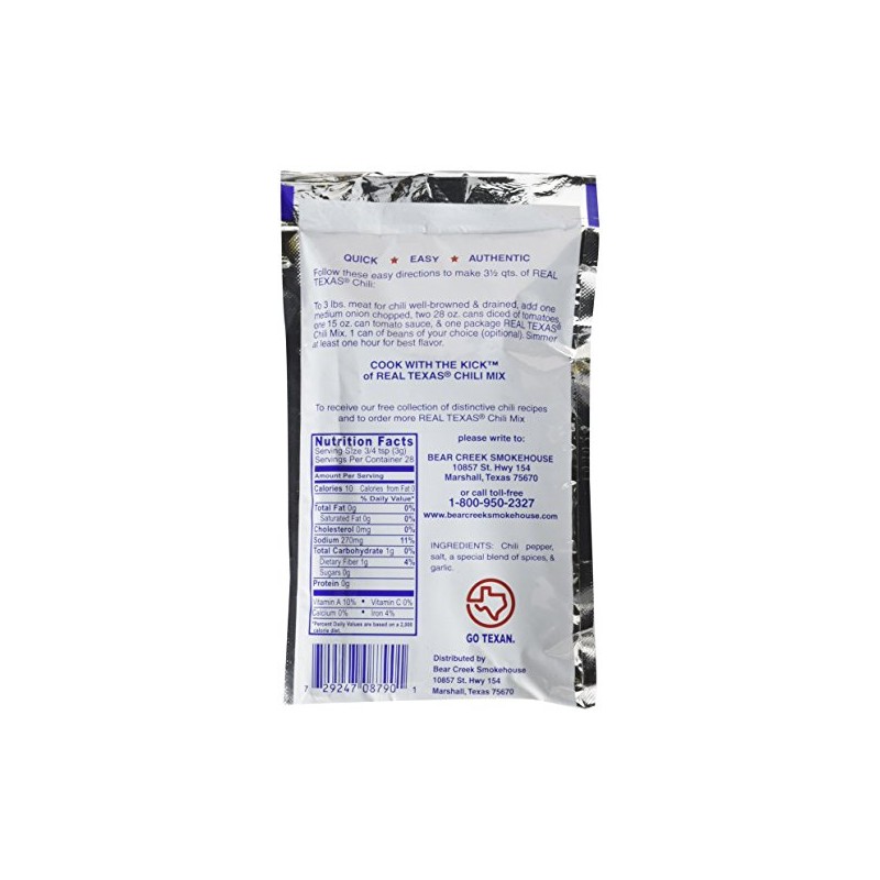 Real Texas Chili Seasoning Spice Mix - 3 Ounce (4