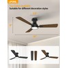 OPONL 42 Inch Black Ceiling Fan with Light with Remote