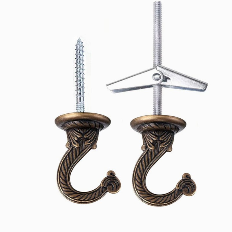 GDQLCNXB 2 Sets 55mm/2.17" Ceiling Metal Ceiling Hooks, Heavy Duty