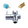JOHO 3-Way Diverter Valve Solid Brass with Lever for Switching