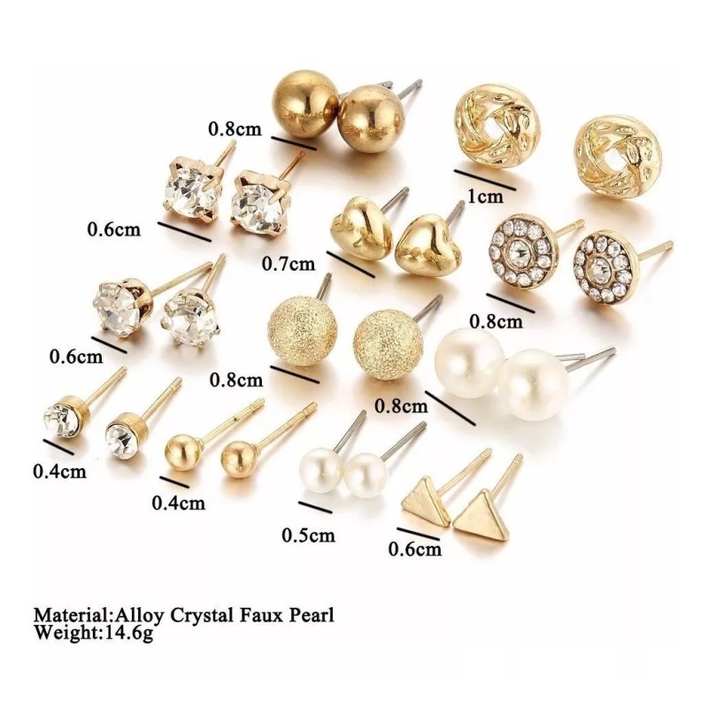 Deluxe Aretes 12 En 1 Joyería Para Mamá, Abuela, Novia,