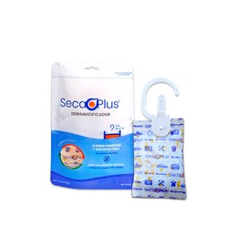 [1x150gr] Secaplus - Absorbedor de humedad en Closet y Armario con gancho, elimina olor a humedad