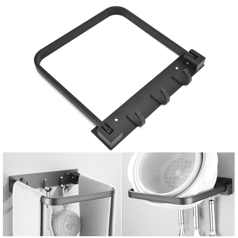 Foldable Telescopic Bathroom Household Wall Shelf Hook Multifunctional Storage Washbasin