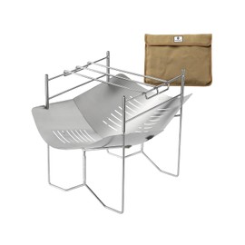 CAMPINGMOON Solo Grill A4 Type Stainless Steel Campfire Stand SOLO-A4