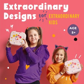 Bentoheaven Premium Bento Lunch Box for Kids, 9 Designs, Leak-proof 3-4 Compartments, Divider, Ideal size 30oz, Microwave/Dishwasher Safe Kids Bento Box (Loncheras Para Niños/Niñas)[Rose Pink]