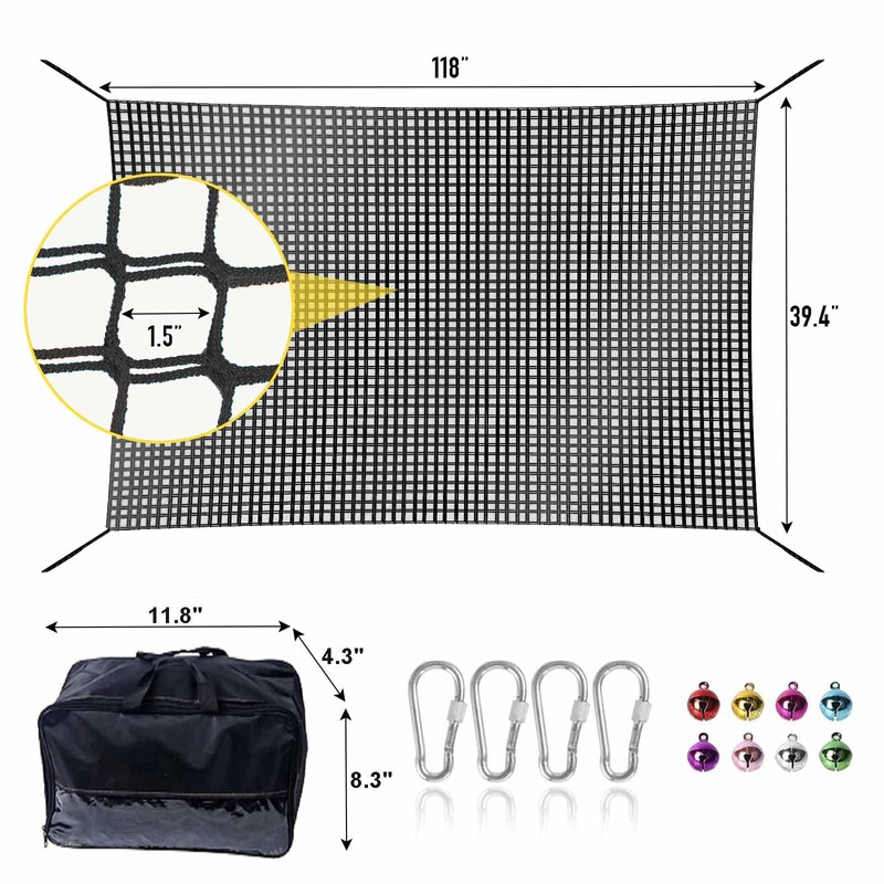 LPIW Climbing Net for Kids - 3.3FT x 9.9FT Double