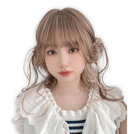 Bright Lala lw3002-TRZ Wig, Lolita, Twin Tails, Pink, Blonde Hair, Cute, Bug, Natural, Gothic Lolita Curl
