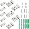 Hicello 20 Pieces Flush Concealed Brackets, Interlocking Stainless Steel Hanging