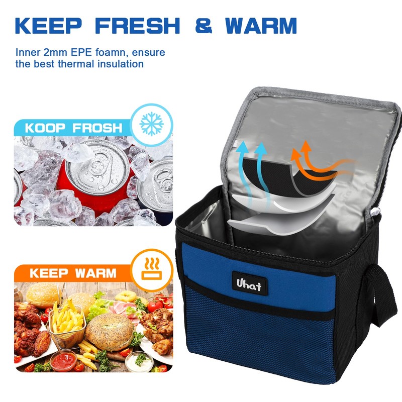 Uhat Adult Cooler Lunch Box Small Cool Bag 5L Dual