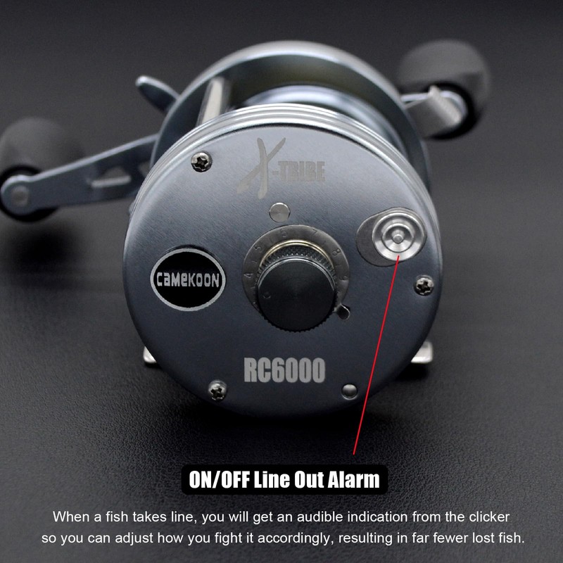 CAMEKOON X-Tribe Round Baitcasting Fishing Reel, Synchronized Level Wind System,