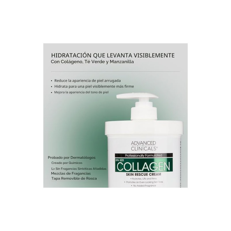 ADVANCED CLINICALS 2 PACK SET - CREMA CORPORAL COLAGENO RESCATE