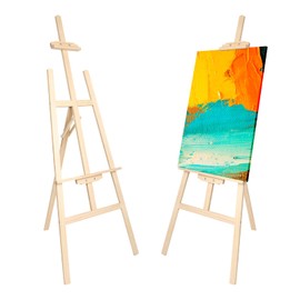 Nian Feng Easel Stand for Painting, Wooden Easel for Painting Canvas, Art Easel for Adults, Adjustable＆Folding, for Drawing, Wedding Sign, Poster, Classroom.
