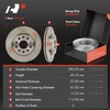 A-Premium Front Vented and Rear Solid Disc Brake Rotors +