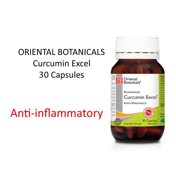 1 x 30 capsules ORIENTAL BOTANICALS Curcumin Excel Anti-inflammatory