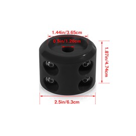 Car Rubber Winch Stopper for Cable Hook, Silicone Cable Saver Hook Stopper Line for ATV UTV Truck, Prevent Pulling Bounce, Shock Absorber with Allen Wrench, Quick Installation Tool (Black)