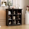 OSCHF Cube Storage Bookcase with Base - Wooden 3 Tiers