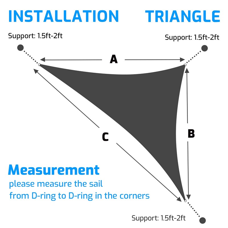 swift Triangular Awning 3 x 3 x 4.25 m UV