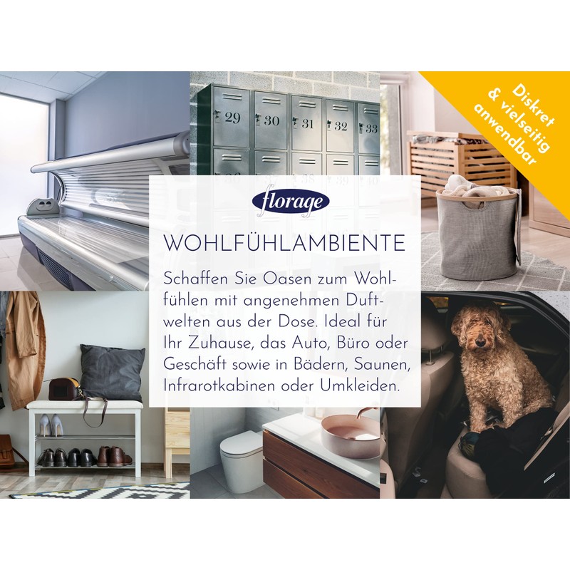 Florage Raumduft WELLNESS Duftdose Duftöl Duftgel Aroma Lufterfrischer - Schonende