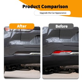 Hoolcar Rear Fog Light Trim Bezel Frame Decor Exterior Accessories Compatible with Compatible with Jeep Grand Cherokee 2022-2024, Smoked Black, 2PCs