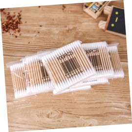 Healeved 500pcs Wooden Stick Cotton Swabs Double Tipped Australian Cotton Face Body Cleaning