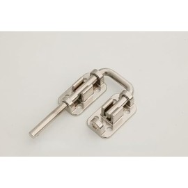 Patio Door Latch - Safe and Secure Drop-in Lock for Your Sliding Glass Doors, Patio Door Security Latch (Made in The USA) (Medium, Brass Plated)