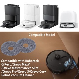 Geoviizon Geoviizon 8 St??ck Wischpad Wischtuch Wischtuch Zubeh?r f??r Roborock Q Revo/Qrevo MaxV/Qrevo Master/Qrevo Slim/Qrevo Pro/Qrevo S/Qrevo Curv Roboterstaubsauger Ersatzteil