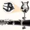 Clarinet lyre,2 Pack Black Clarinet Lyre Holder for Marching Band,6.02Inch