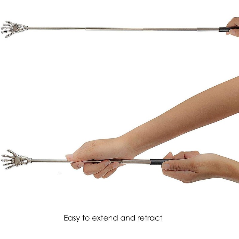 ebuyerfix Telescopic Back Scratcher, Claw Metal Back Massager Tool with