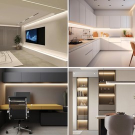 COB LED Strip Lights, Super Bright COB LED Strip Light, 5V Flexible LED Tape Light for TV LED Backlight, Mirrors, Display Cabinet, Shelf, DIY (4000K No USB Head, 6.56FT)