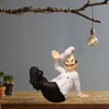 NCONCO Chef Figurine with Waving Hand Happy Chef Resin Figurine
