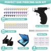 zygc Professional Ear Piercing Gun Kit with 18 Pairs of