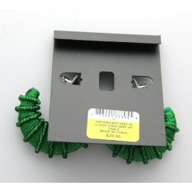 INC International Concepts Green Bead & Thread-Wrapped C-Hoop Earrings, 1.73"