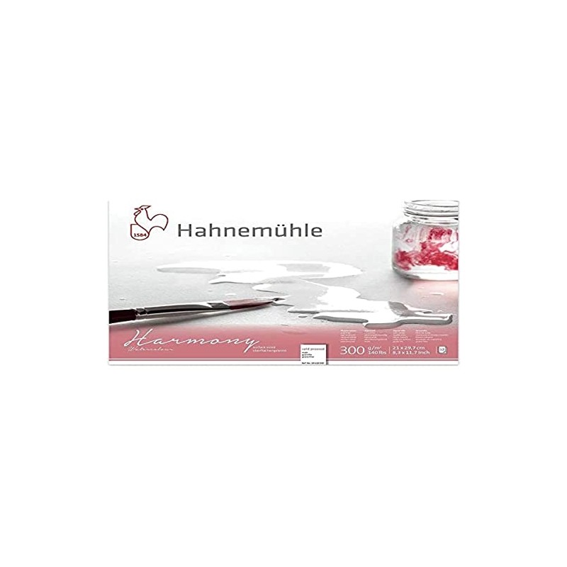 Hahnemühle Harmony Watercolour Pad 300 Gsm Cold Press A4 12