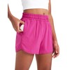 CRZ YOGA Girls Athletic Shorts with Zipper Pocket Lightweight Running