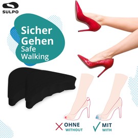 SULPO 4 Pairs Shoe Fillers for Too Large Shoes - Fits in Almost Any Shoe - EVA Foam Pads - Sponge Heel Pads, Toe Grips Liner