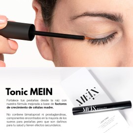 Tonic Mein x MLashes, serum para hacer crecer las pestañas de manera natural y fortalecerlas.