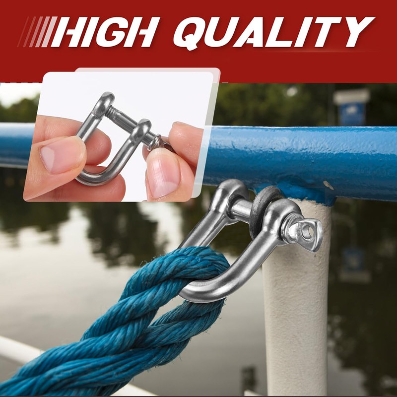 M5 Shackles Stainless Steel Pack of 12 304 D Ring