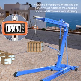 1000kg Digital Crane Scale & Hanging Scale - Stainless Steel Handle, Portable Mini Design | Multi-Use for Gym, Hunting, Travel (Luggage), Farming, Fishing | High-Precision LCD Display, Orange