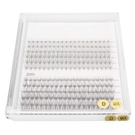 Pestañas Individuales, Pestañas en Racimo, 240 Piezas de Pestañas Postizas Juego de Extensiones de Pestañas Postizas 12 Filas Longitudes Variadas Raíces Planas Extremos Cónicos Pestañas Postizas