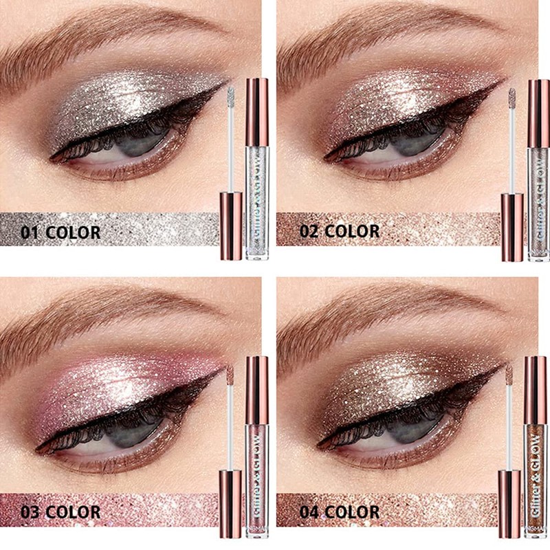 10 Colors Liquid Eyeshadow Shimmer Glitter Metallic Eyeshadow Smokey Eye