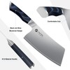 FINTISO Cleaver Knife 7 In, Kitchen Butcher Knife with G10