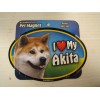 I Love My Akita Laminated Car Pet Magnet 4" x 6" Scandical