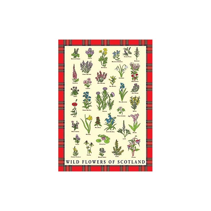 Tea Towel Scottish Wild Flowers